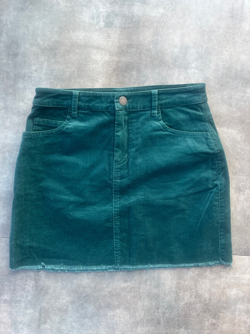 Forever 21 Teal Corduroy Mini Skirt